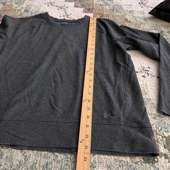 Arc'teryx Women's Sz XL Charcoal Gray Heather Momenta Centre Pullover Sweatshirt - Picture 5 of 6